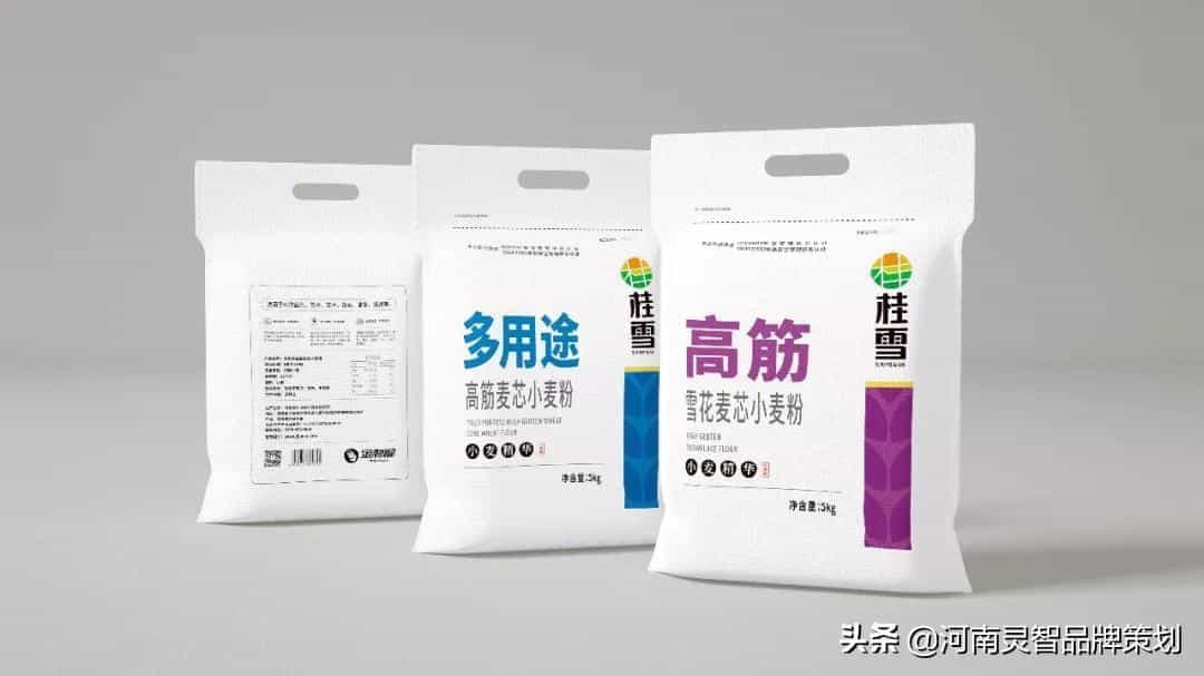 河南灵智设计_桂雪初芯、麦芯系列面粉包装设计9图  第4张