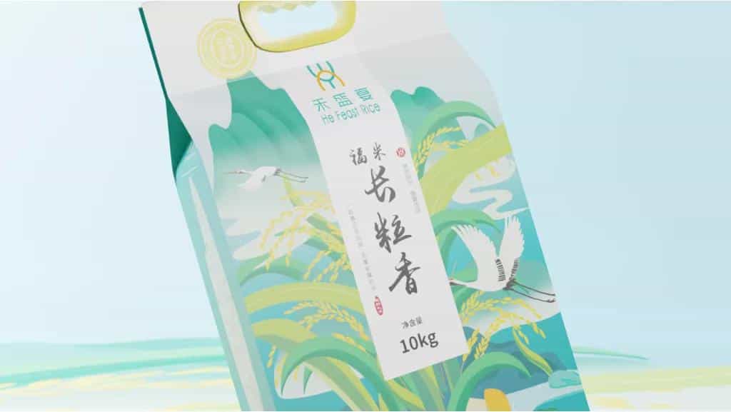 国潮插画风的大米包装设计,太养眼了24图 第17张 国潮插画风的大米包装设计,太养眼了24图 第17张