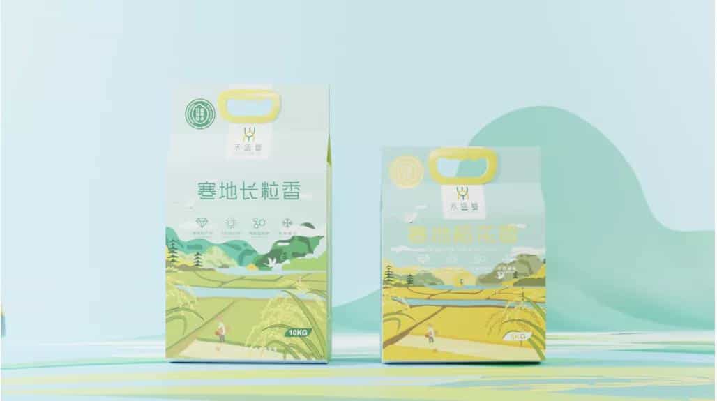 国潮插画风的大米包装设计,太养眼了24图 第22张 国潮插画风的大米包装设计,太养眼了24图 第22张