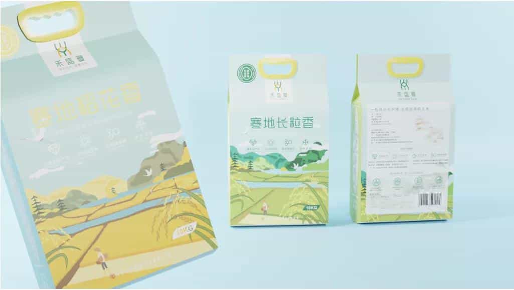 国潮插画风的大米包装设计,太养眼了24图 第23张 国潮插画风的大米包装设计,太养眼了24图 第23张